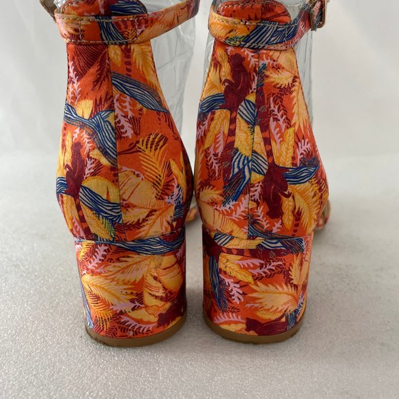 Free People Floral Block Heel Ankle Strap Sandals - Picture 5 of 10